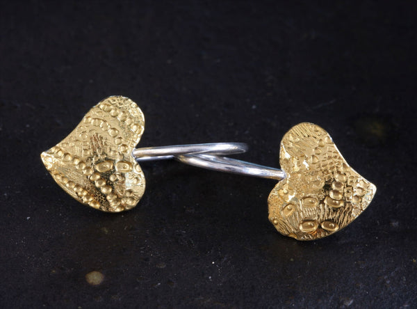 ShannonMaureenJewelry golden heart earring Golden Rainbow Heart Earring