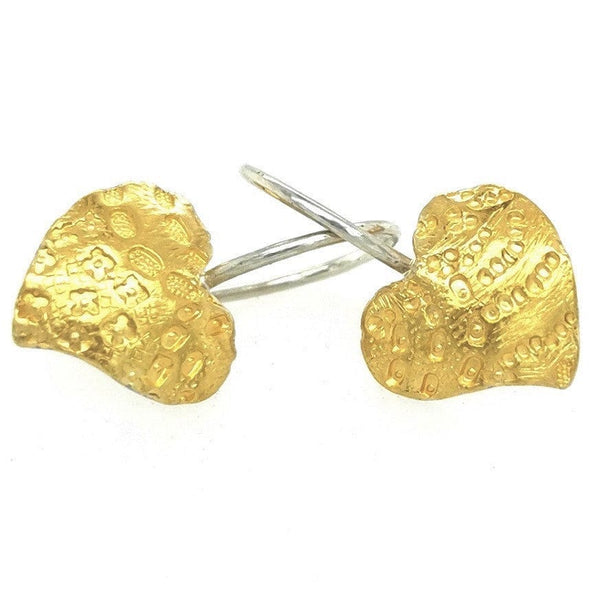 ShannonMaureenJewelry golden heart earring Golden Rainbow Heart Earring