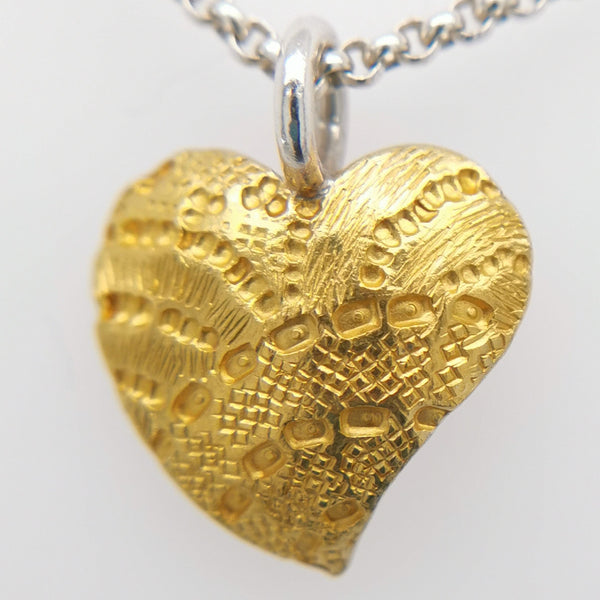 ShannonMaureenJewelry golden heart pendant Golden Rainbow Heart Pendant