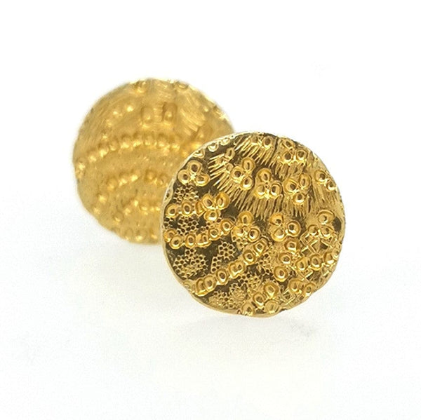 ShannonMaureenJewelry golden stud earring, golden rainbow earrings Golden Rainbow Round Posts
