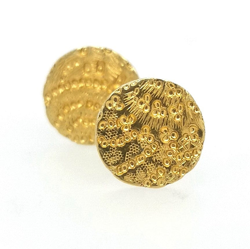 ShannonMaureenJewelry golden stud earring, golden rainbow earrings Golden Rainbow Round Posts