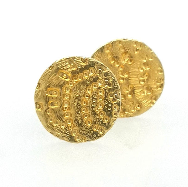 ShannonMaureenJewelry golden stud earring, golden rainbow earrings Golden Rainbow Round Posts