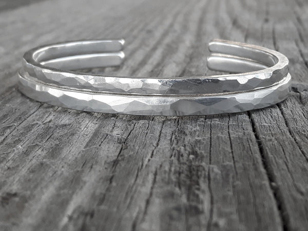ShannonMaureenJewelry sterling silver cuff, Hammered Cuff Personalized Hammered Thin Cuff