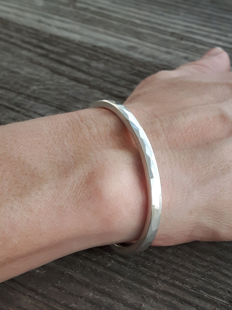 ShannonMaureenJewelry sterling silver cuff, Hammered Cuff Personalized Hammered Thin Cuff