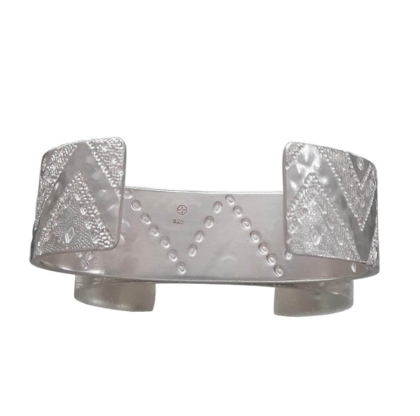 ShannonMaureenJewelry sterling silver cuff, Hammered Cuff, Zig Zag cuff Zigzag wide Cuff