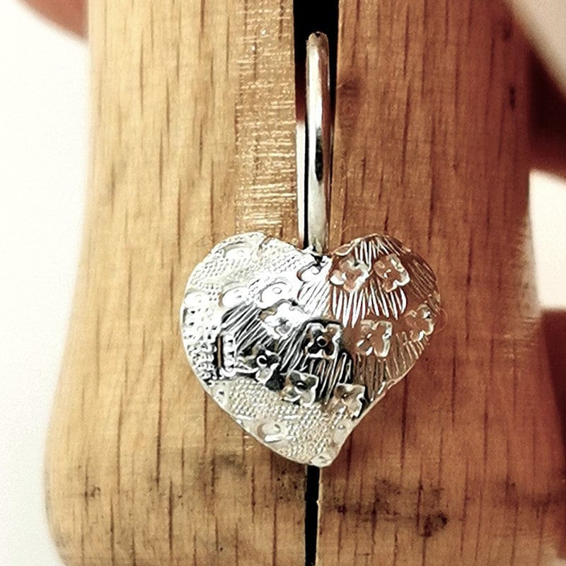 ShannonMaureenJewelry Sterling Silver Earring, Rainbow Heart Earring Rainbow Heart Earring