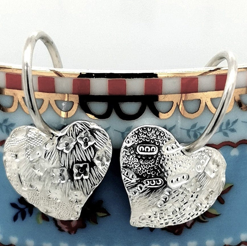 ShannonMaureenJewelry Sterling Silver Earring, Rainbow Heart Earring Rainbow Heart Earring