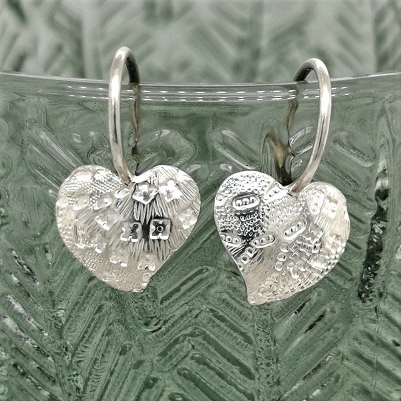 ShannonMaureenJewelry Sterling Silver Earring, Rainbow Heart Earring Rainbow Heart Earring