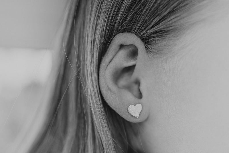 ShannonMaureenJewelry sterling silver earrings, rainbow heart earrings Rainbow Heart Posts