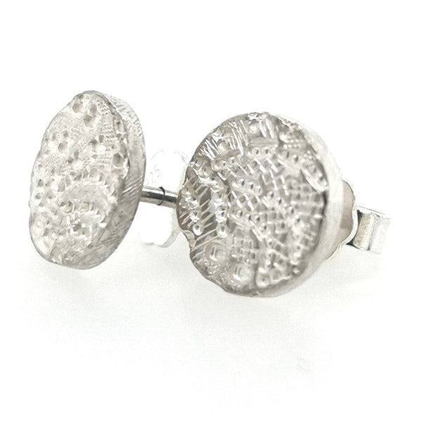ShannonMaureenJewelry sterling silver earrings, round rainbow earrings Rainbow Round Post