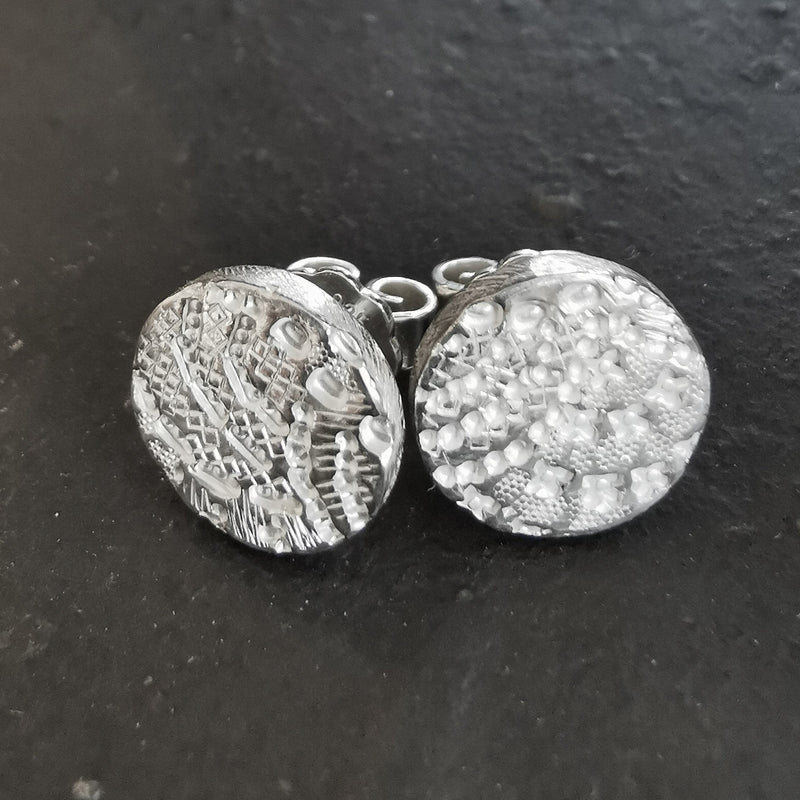 ShannonMaureenJewelry sterling silver earrings, round rainbow earrings Rainbow Round Post