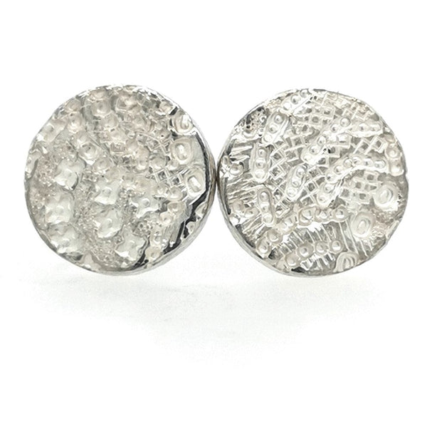 ShannonMaureenJewelry sterling silver earrings, round rainbow earrings Rainbow Round Post
