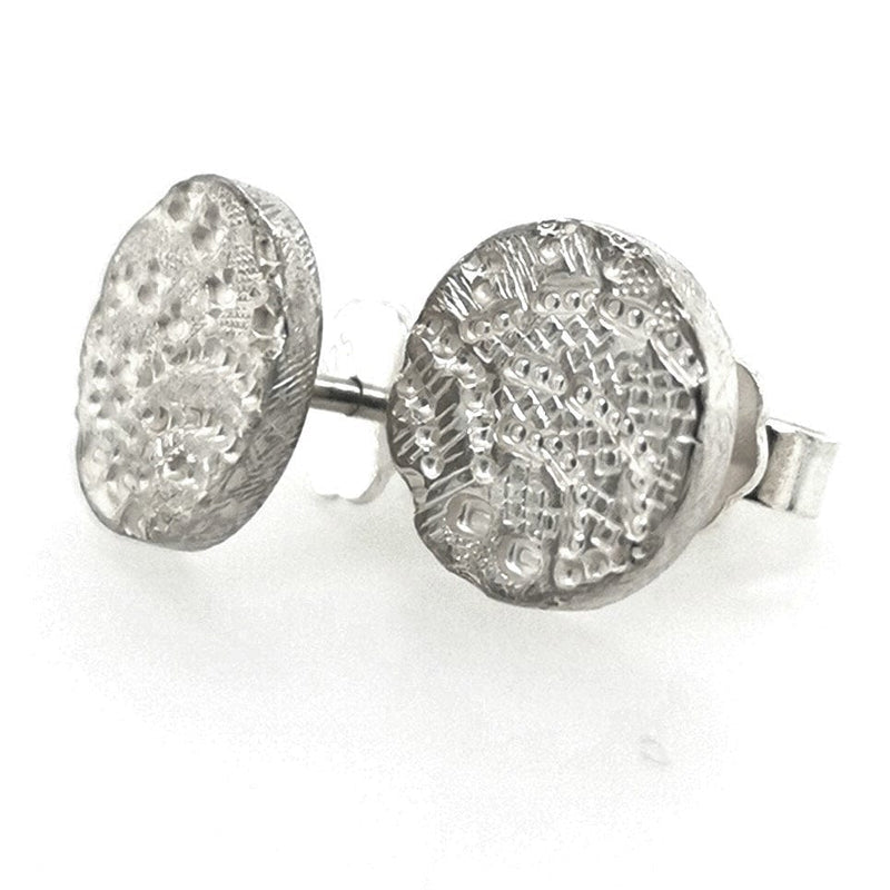 ShannonMaureenJewelry sterling silver earrings, round rainbow earrings Rainbow Round Post