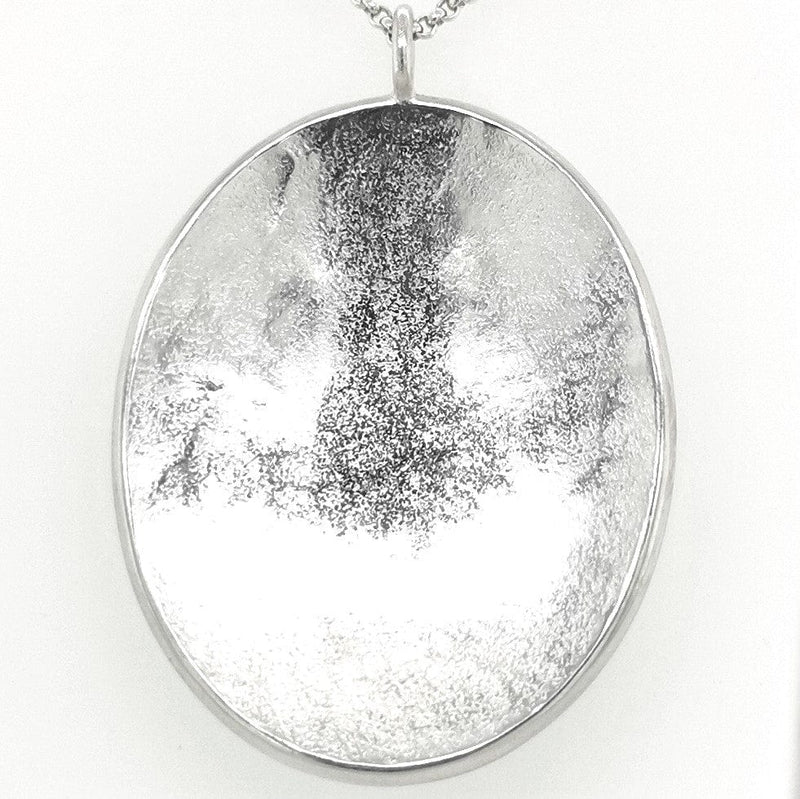 ShannonMaureenJewelry Sterling silver pendant, Hammered Pendant Oval Hammered Pendant XXL