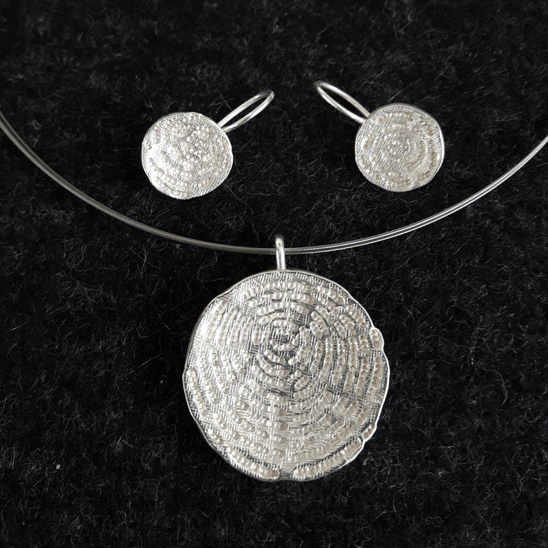ShannonMaureenJewelry Sterling SIlver Pendant, Wood Slice Pendant Wood Slice Pendant