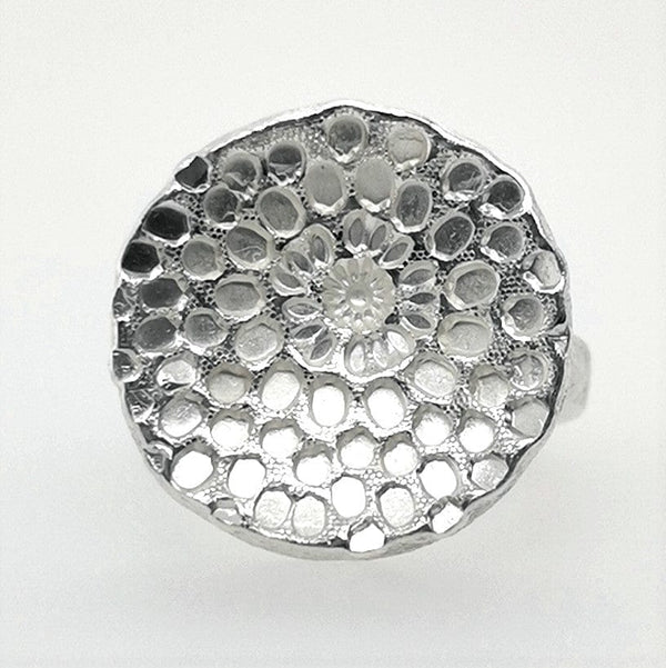 ShannonMaureenJewelry Sterling Silver Ring, Chrysanthemum Ring small Chrysanthemum Ring Small