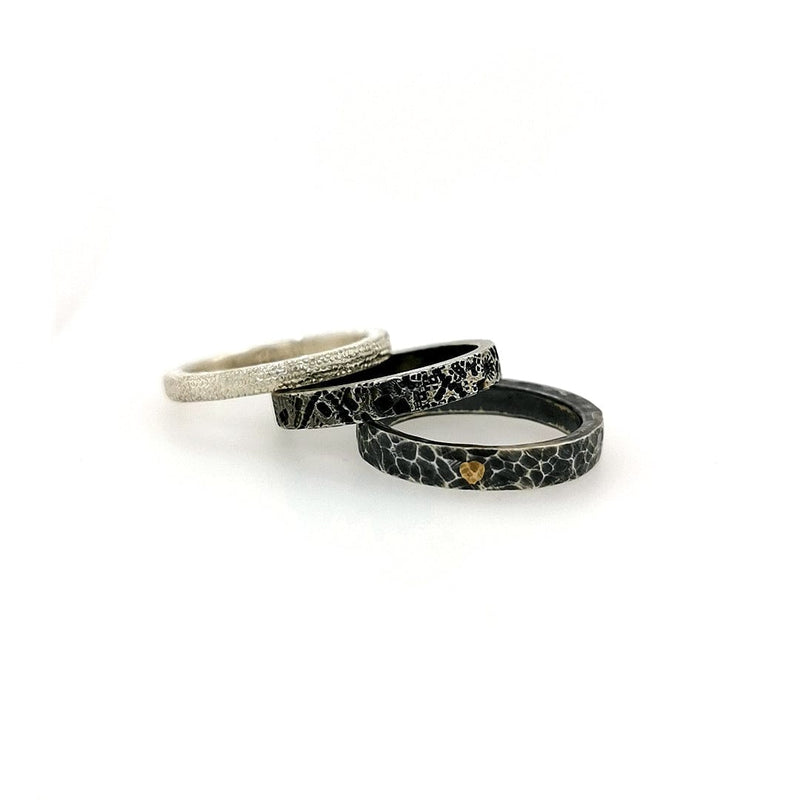 ShannonMaureenJewelry Sterling Silver Ring, Hammered Men's stacked Rings