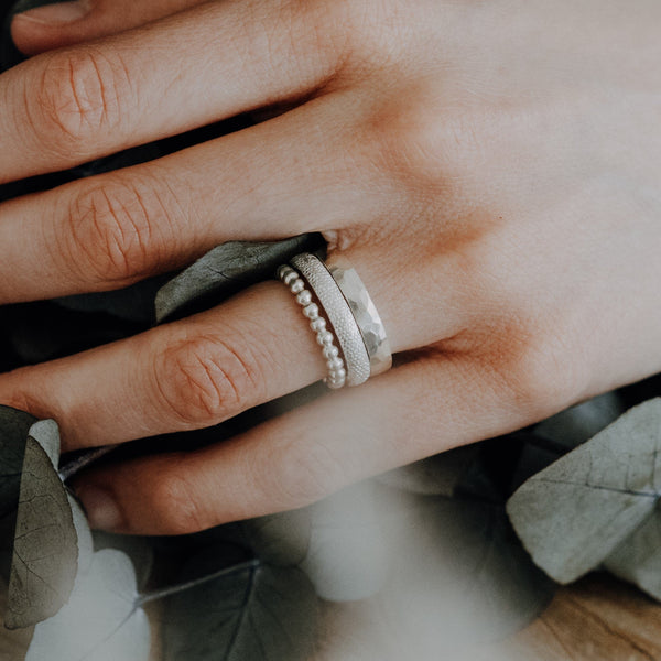 ShannonMaureenJewelry sterling silver ring, Hammered Ring, personalized jewelry Personalized Hammered Ring