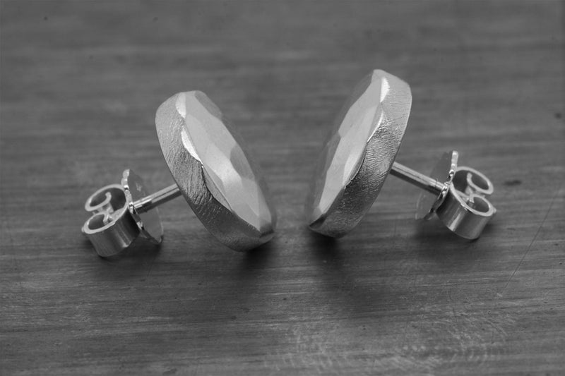 ShannonMaureenJewelry Sterling Silver Stud Earring, Hammered earring Hammered Button Posts