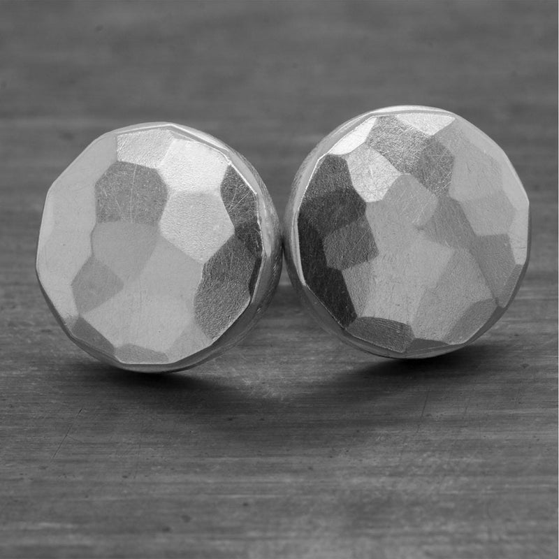 ShannonMaureenJewelry Sterling Silver Stud Earring, Hammered earring Hammered Button Posts
