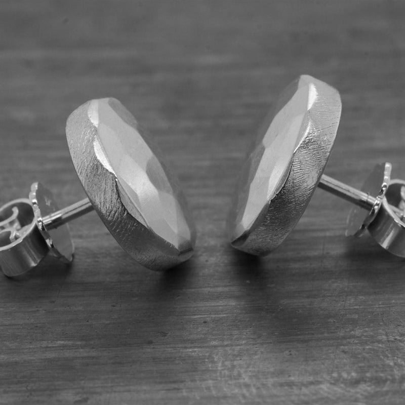 ShannonMaureenJewelry Sterling Silver Stud Earring, Hammered earring Hammered Button Posts