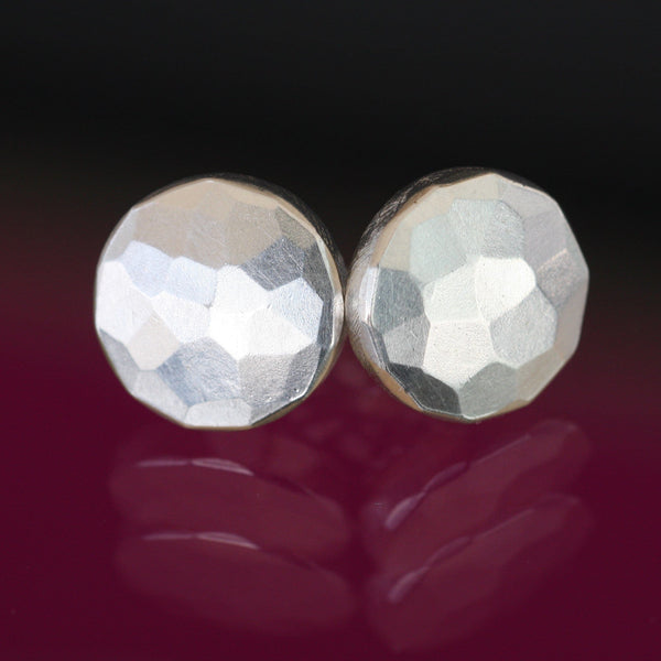 ShannonMaureenJewelry Sterling Silver Stud Earring, Hammered earring Hammered Button Posts