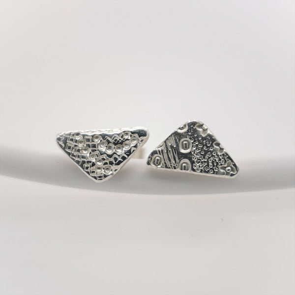 ShannonMaureenJewelry sterling silver stud, rainbow earrings Mini Rainbow Triangle Posts